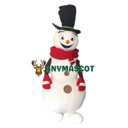 Superb Friendly Snowman Mascot Costume