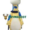 Yellow & Blue Giraffe Mascot Costume
