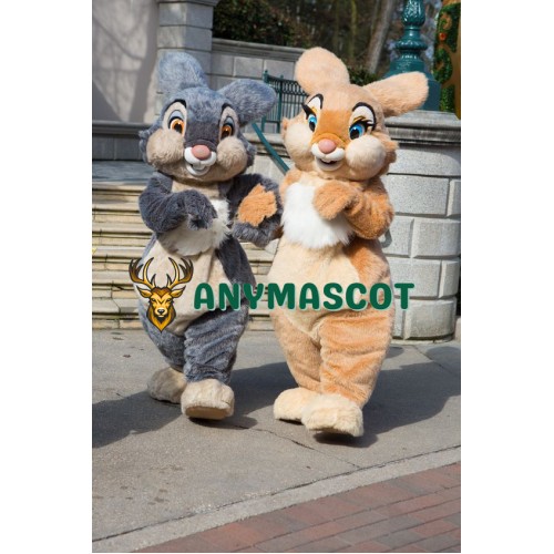 Grey Or Brown Bunny Mascot Costume