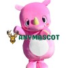 Superb Pink Rhino Mascot Costume
