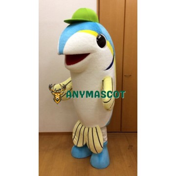 Blue & Yellow Fish Mascot Costume