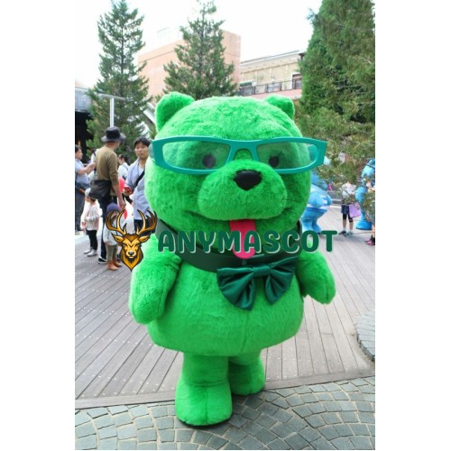 Lovely Lightweight Green Bear Mascot Costume