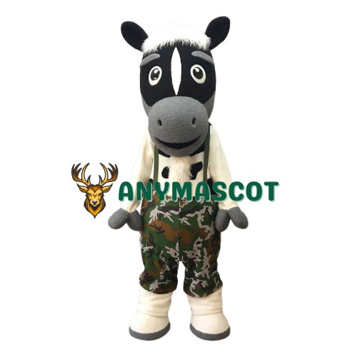 Lovely Black Horse Mascot Costume