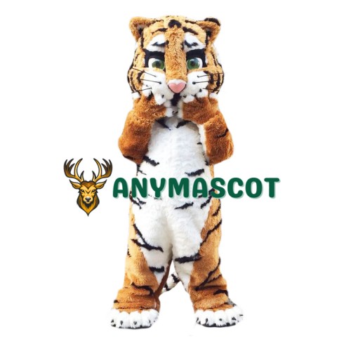 Friendly Realistic Tiger Mascot Costume
