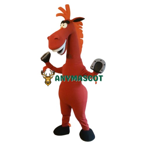 Lovely Red Horse Mascot Costume