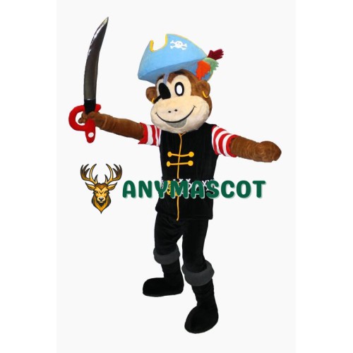 Supber Pirate Monkey Mascot Costume