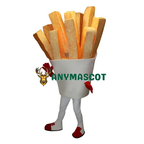 Friendly Ligweight French Fries Mascot Costume