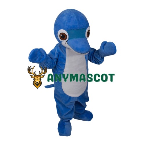Blue Dolphin Mascot Costume