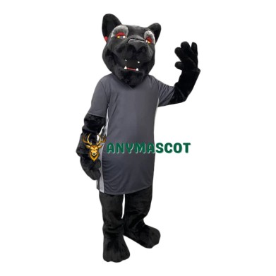 Realistic College Black Panther Mascot Costume
