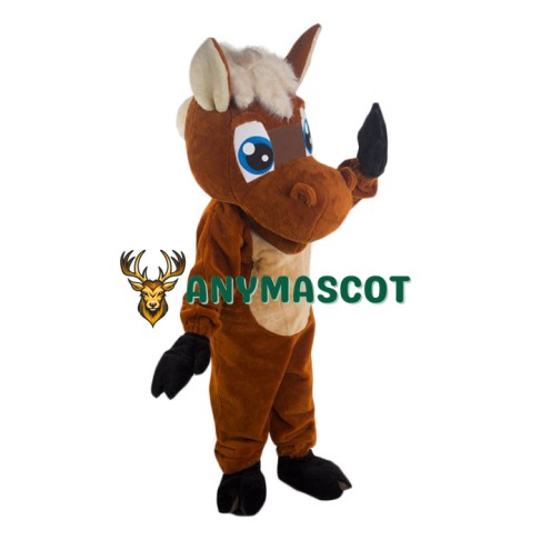 Superb Brown Horse Mascot Costume