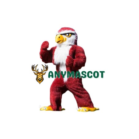 Superb Fierce Red Falcon Mascot Costume
