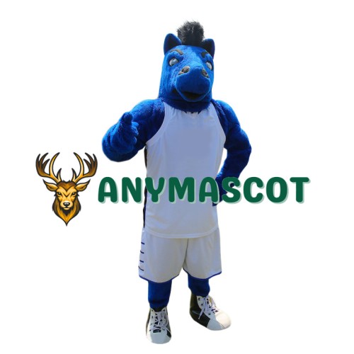 Power Sport Blue Horse Mascot Costume
