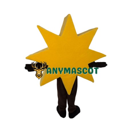 Happy Lightweight Yellow Star Mascot Costume
