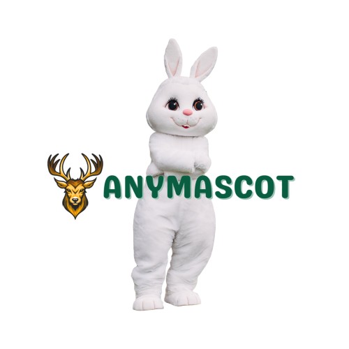 Smiling Lightweight White Rabbit Mascot Costume