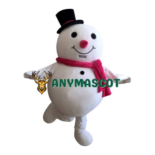 Friendly Lightweight Snowman Mascot Costume