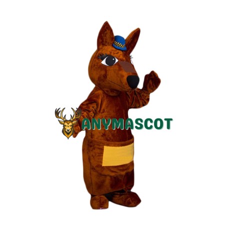 Friendly Realistic Kangaroo Mascot Costume