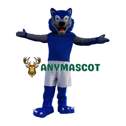 Sport Lightweight Blue Wolf Mascot Costume
