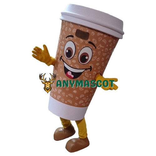 Friendly Cafe Coffee Mascot Costume