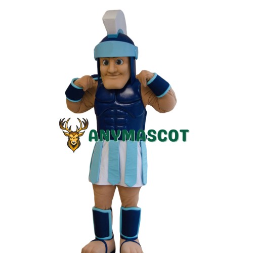 Friendly Lightweight Blue Spartan Mascot Costume
