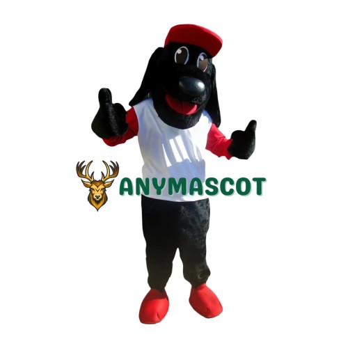 Sport Lightweight Black Dog Mascot Costume