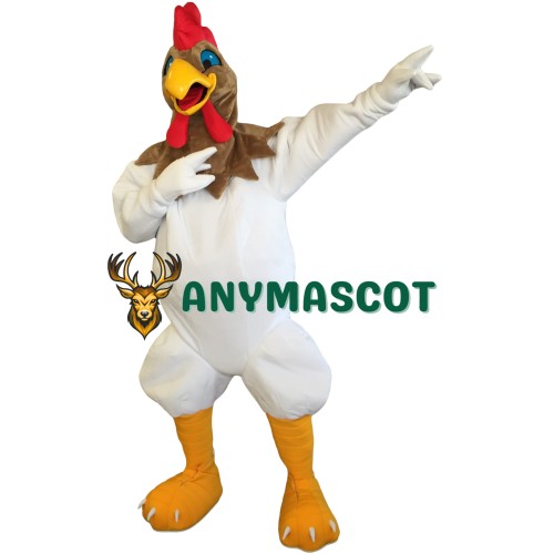 Supber White Chicken Mascot Costume