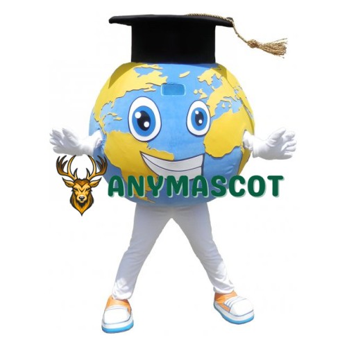 Happy Lightweight Globe Mascot Costume