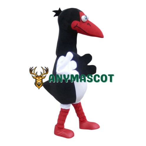 Superb Black Stork Mascot Costume