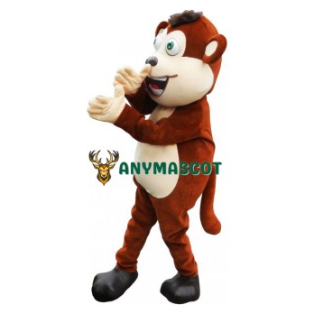 Happy Realistic Monkey Mascot Costume
