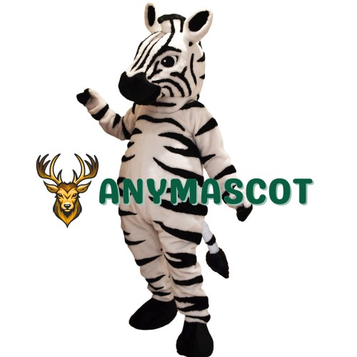 Friendly Realistic Zebra Mascot Costume