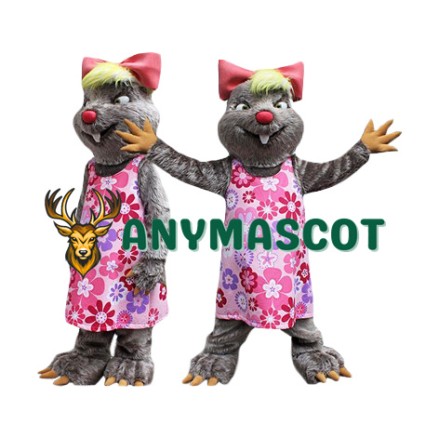 Stylish Female Mouse Mascot Costume