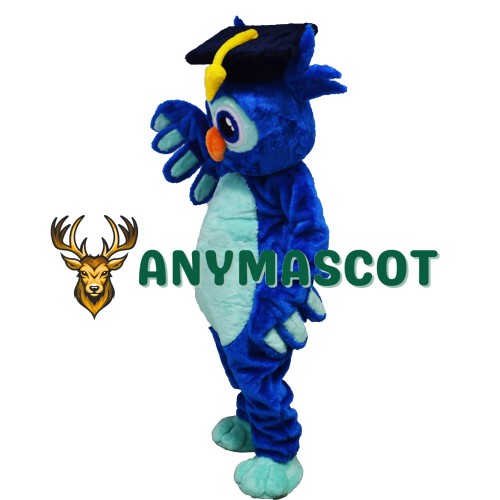Superb Blue Lightweight Owl Mascot Costume
