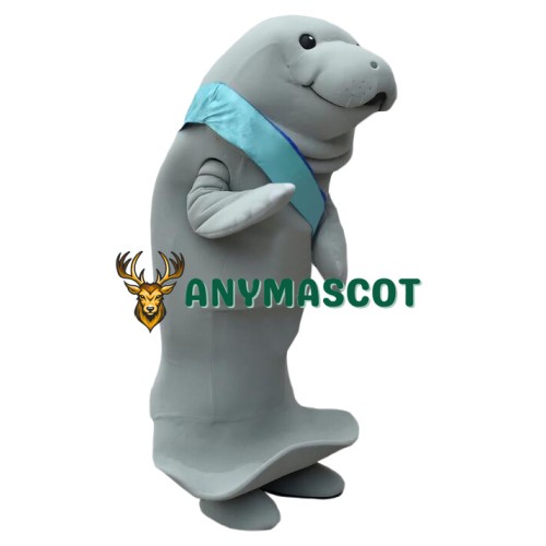Friendly Manatee Mascot Costume