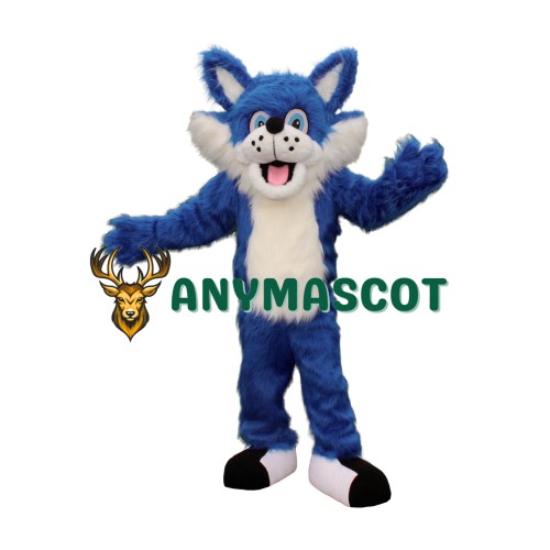 Blue Lightweight Wolf Mascot Costume