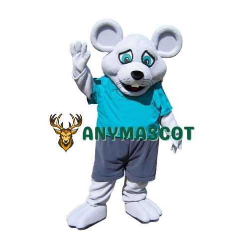 Friendly Lightweight Grey Mouse Mascot Costume