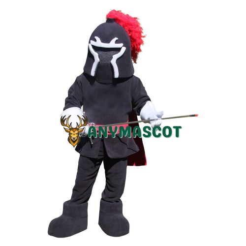 Black & Red Lightweight Warrior Mascot Costume