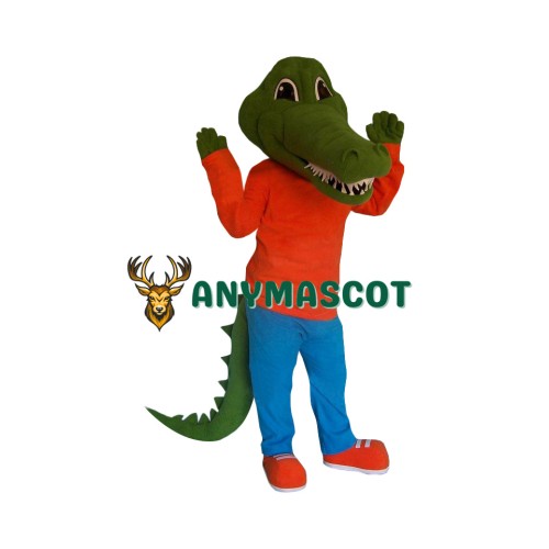Friendly Realistic Crocodile Mascot Costume