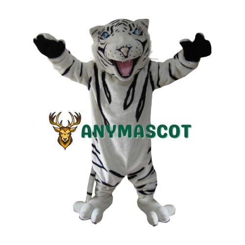 Affordable Realistic White Tiger Mascot Costume