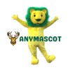 Yellow & Green Lion Mascot Costume