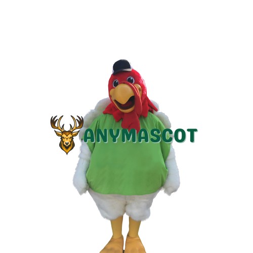 Superb White Turkey Mascot Costume