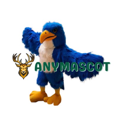 Superb Blue Hawk Mascot Costume