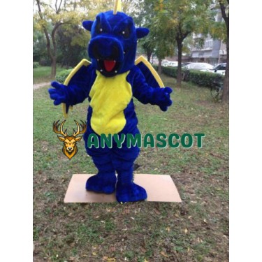 Fierce Lightweight Blue Dragon Mascot Costume