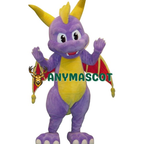 Lovely Purple Dragon Mascot Costume