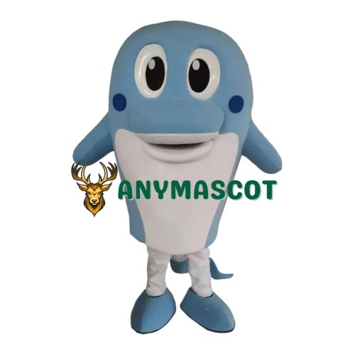 Lovely Lightweight Blue Dolphin Mascot Costume