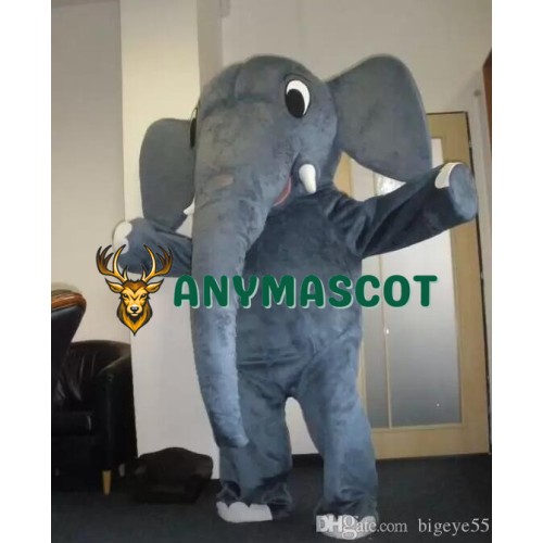 Friendly Realistic Elephant Mascot Costume