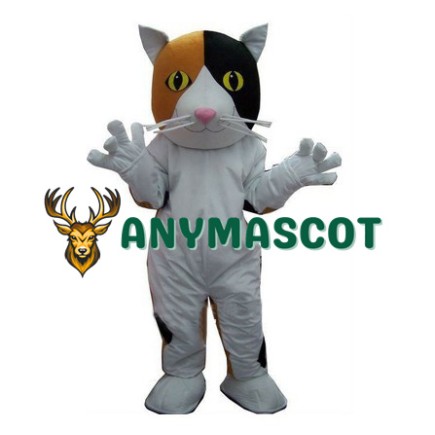 Affordable Brown White Cat Mascot Costume