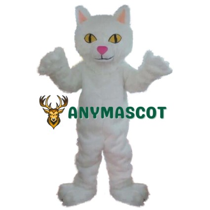 Affordable White Cat Mascot Costume