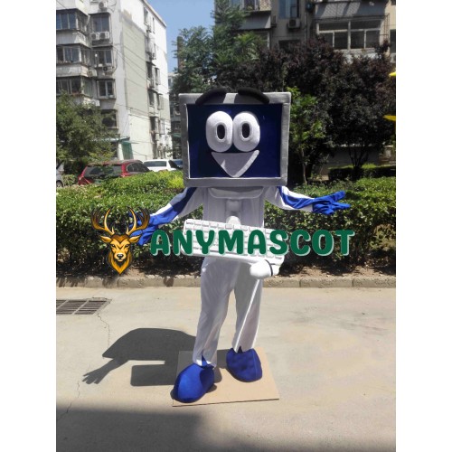 Friendly Lightweight Laptop Mascot Costume