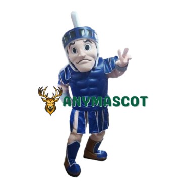Friendly Lightweight Blue Spartan Trojan Knight Mascot Costume
