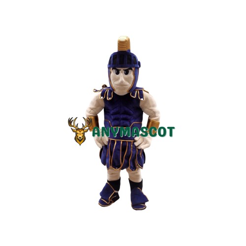Blue Spartan Trojan Knight Mascot Costume
