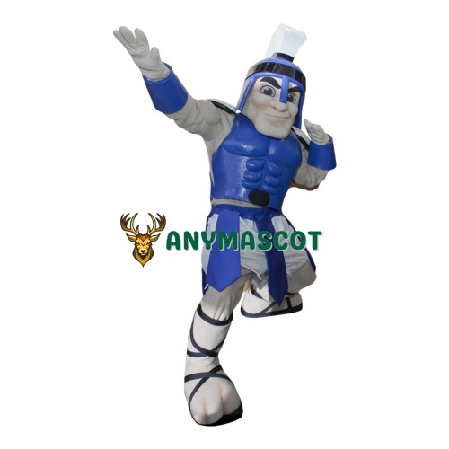 Power Blue Spartan Trojan Knight Mascot Costume